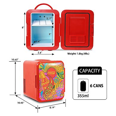 Coca-Cola 6-Can Mini Fridge Cooler/Warmer