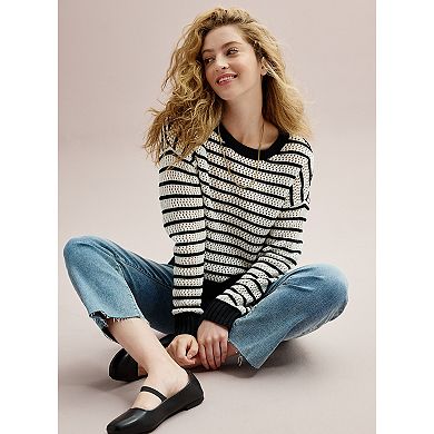 Juniors' Aeropostale Mesh Crewneck Sweater