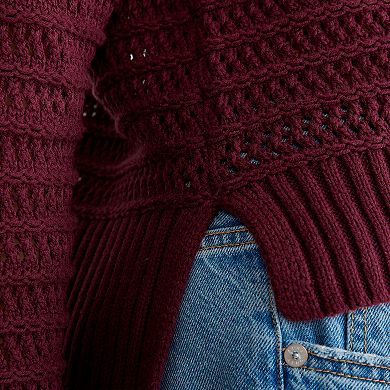 Juniors' Aeropostale Mesh Crewneck Sweater