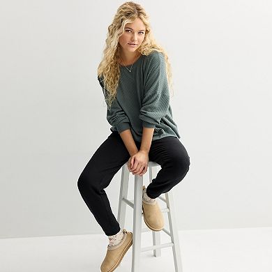 Juniors’ Aeropostale Oversized 2-Way Waffle Tee