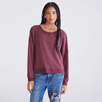 Juniors’ Aeropostale Oversized 2-Way Waffle Tee