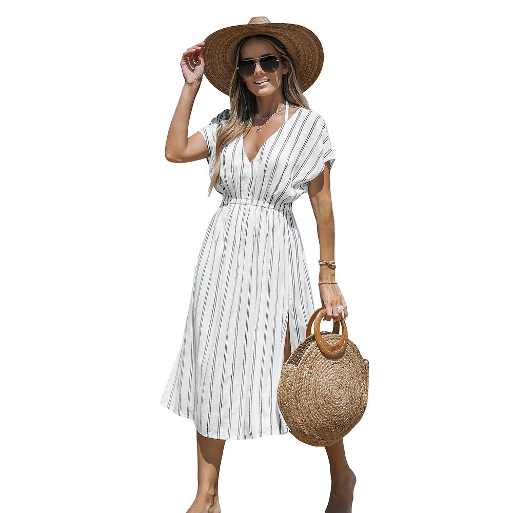 Women's Cupshe Striped Midi Cover-Up Dress