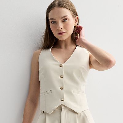 Juniors' SO® Button Front Vest