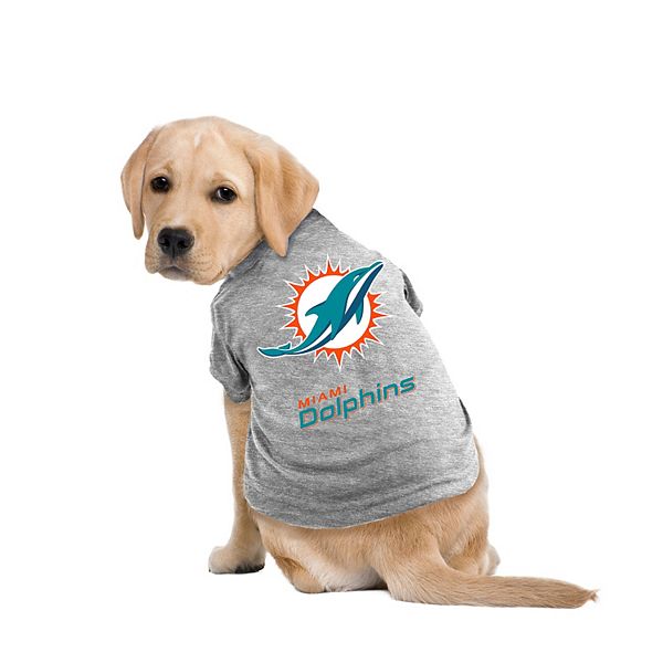 NFL Miami Dolphins Pet T-Shirt - Gray (MEDIUM)