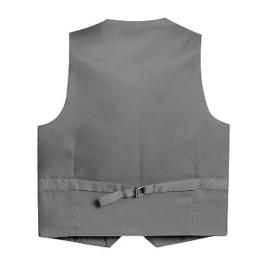 Gioberti Boys Tweed Plaid Formal Suit Vest