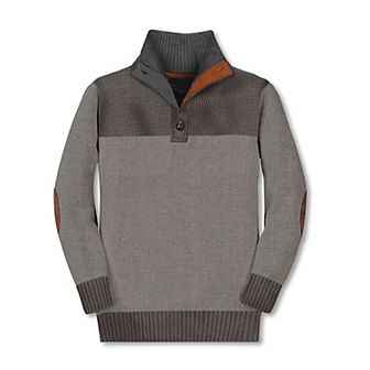 Gioberti Boy's 100% Cotton Button Down Collar Knitted Pullover Sweater
