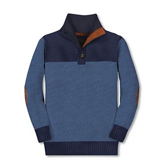 Gioberti Boy's 100% Cotton Button Down Collar Knitted Pullover Sweater