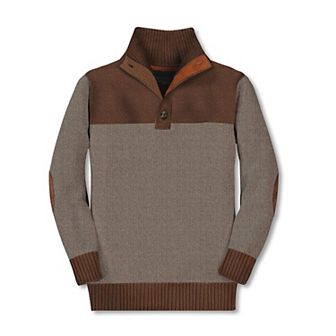 Gioberti Boy's 100% Cotton Button Down Collar Knitted Pullover Sweater