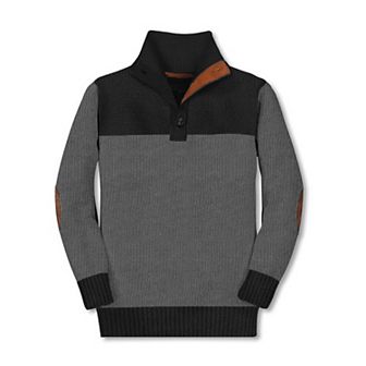 Gioberti Kid's 100% Cotton Button Down Collar Knitted Pullover Sweater