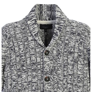 Gioberti Kid's 100% Cotton Knitted Shawl Collar Cardigan, Long Sleeve Sweater