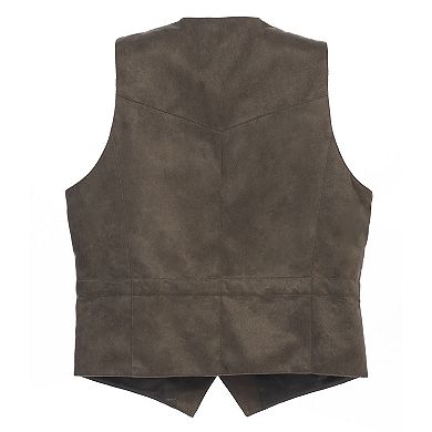 Gioberti Men's 5 Button Faux Suede Vest