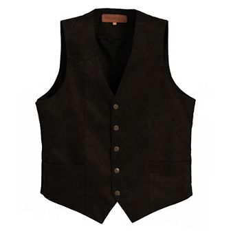 Gioberti Men's 5 Button Faux Suede Vest