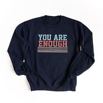 Simply Sage Market You Are Enough Stripes Sweatshirt