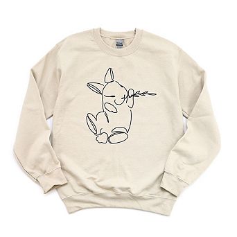 Simply Sage Market Hand Drawn Bunny Sweatshirt