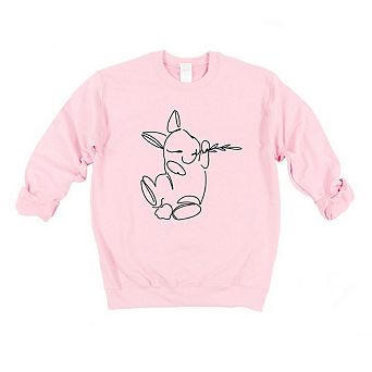 Simply Sage Market Hand Drawn Bunny Sweatshirt