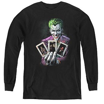 Batman 3 Of A Kind Youth Long Sleeve T-shirt