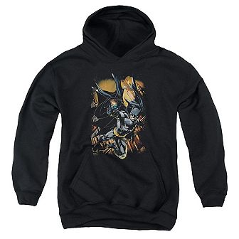 Batman Grapple Fire Youth Pull Over Hoodie