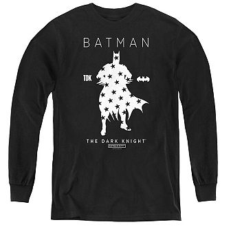 Batman Star Silhouette Youth Long Sleeve T-shirt