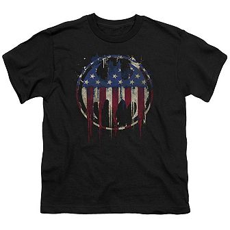 Batman Bleeding Signal Short Sleeve Youth T-shirt