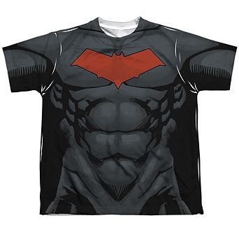 Batman Red Hood Style 2 Short Sleeve Youth Poly Crew T-Shirt