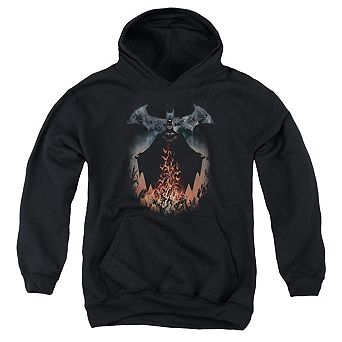 Batman Smoke & Fire Youth Pull Over Hoodie