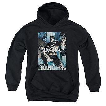 Batman Fighting The Storm Youth Pull Over Hoodie