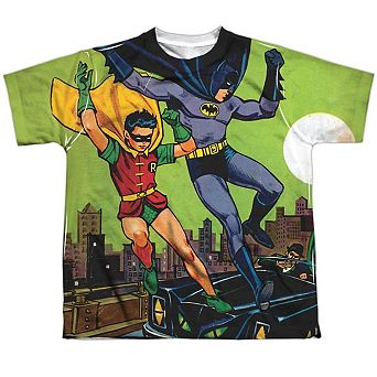 Batman Getaway Short Sleeve Youth Poly Crew T-shirt