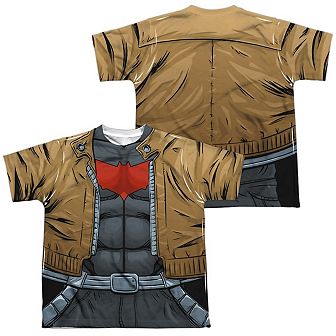 Batman Red Hood Uniform Short Sleeve Youth Poly Crew T-shirt