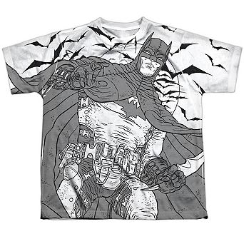 Batman Liney Sub Short Sleeve Youth Poly Crew T-shirt