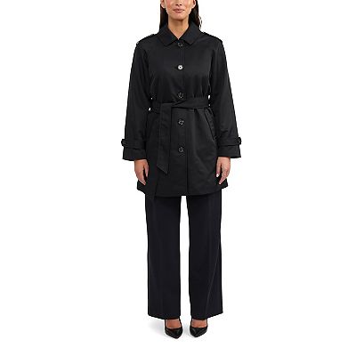 Ellen Tracy ダークブラウン ロングコート Women's Ellen Tracy Classic Trench Coat