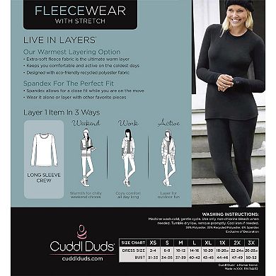 Women's Cuddl Duds® Fleecewear With Stretch Long Sleeve Top