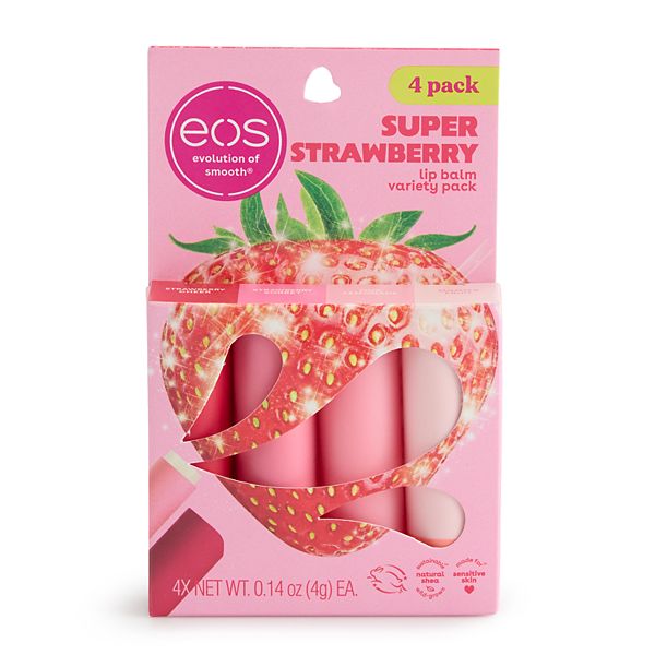 eos Lip Balm Gift Set - Super Strawberry - 0.14oz/4pk