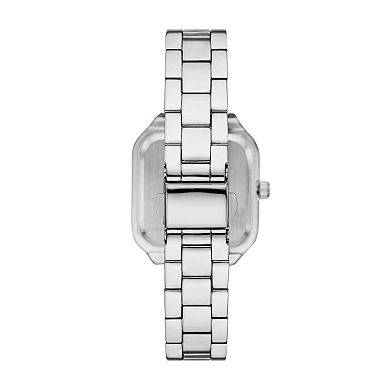 Folio Women's Silver Tone Bracelet, Watch & Necklace Set