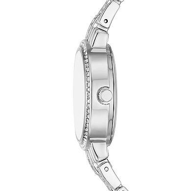 Folio Women's Silver Tone Watch & Necklace Set