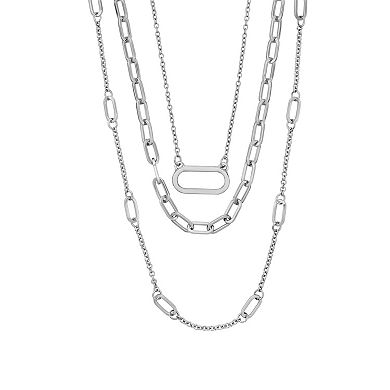 Folio Women's Silver Tone Watch & Necklace Set