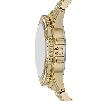 Folio Women's Gold Tone Watch & Lock Necklace Set