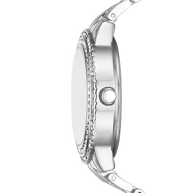 Folio Women's Silver Tone Watch & Bracelets Set