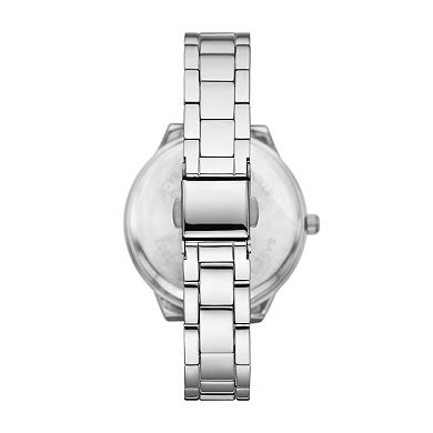 Folio Women's Silver Tone Watch & Bracelets Set