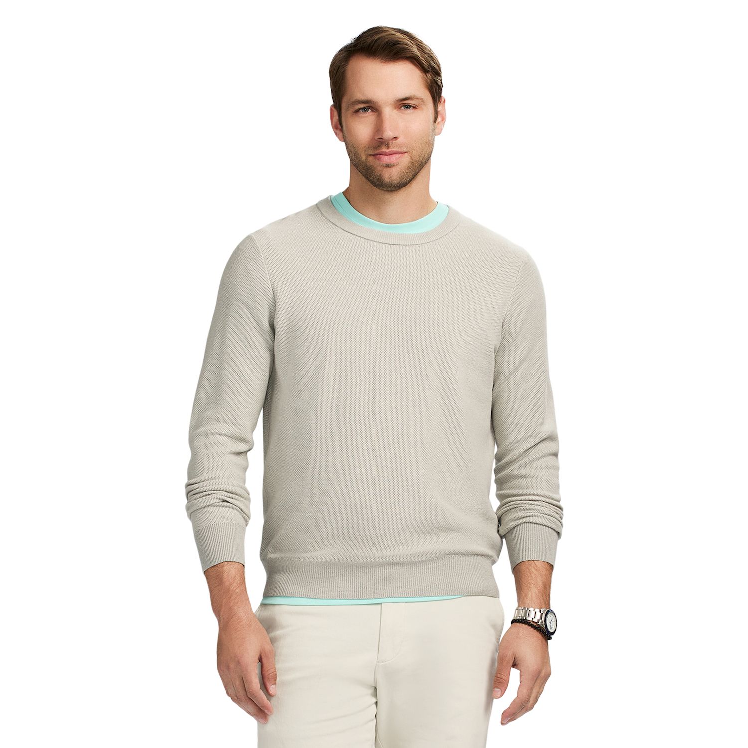 カットソー(長袖/七分) HEAVY HONEYCOMB CREW NECK PULLOVER Men's IZOD Honeycomb Crewneck Sweater