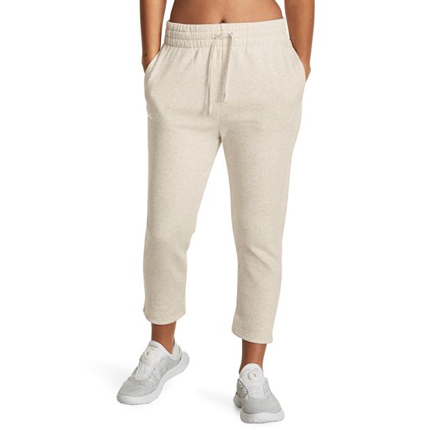 Under armour women's on sale rival fleece crop pants