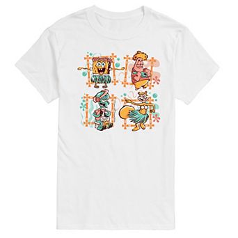 Men's SpongeBob SquarePants Tiki Squares Graphic Tee