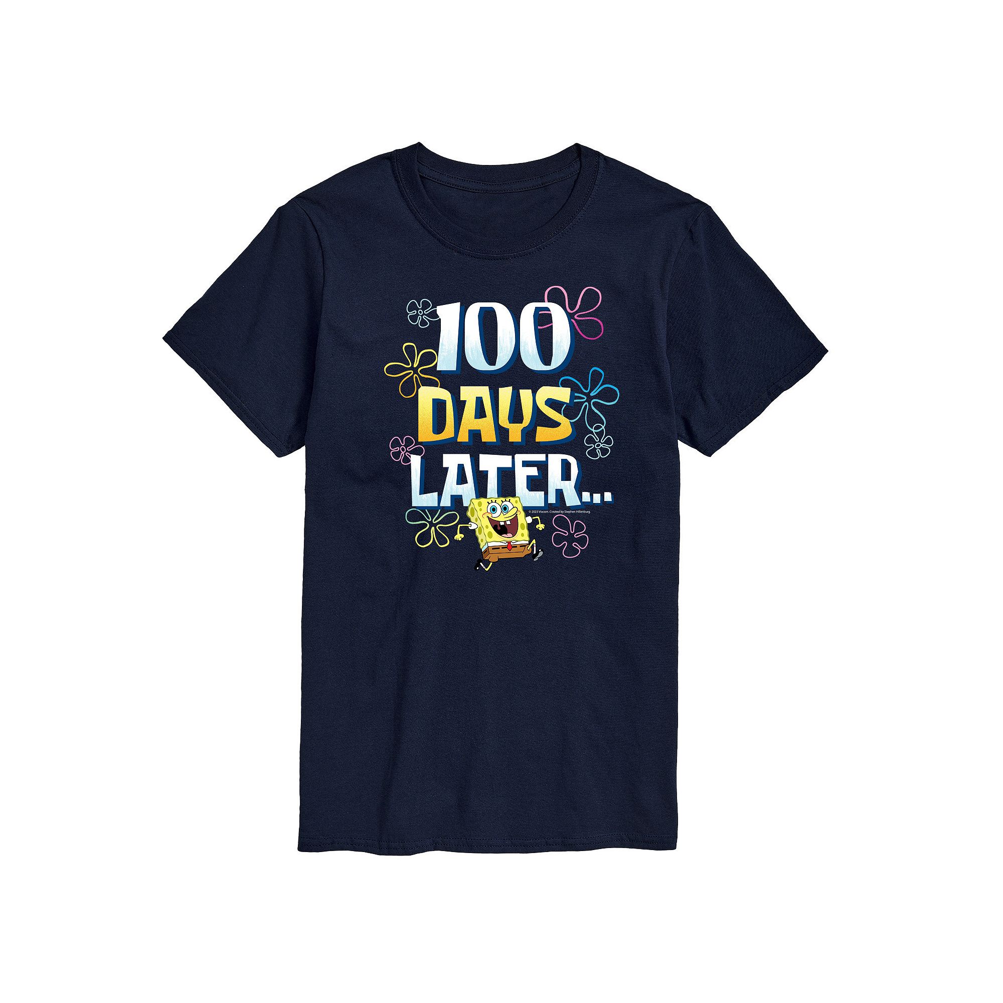 Mens SpongeBob SquarePants 100 Days Later Graphic Tee, Size: XS, Blue