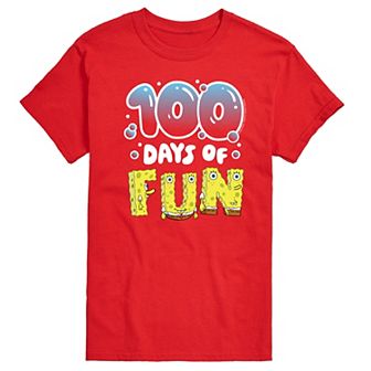 Men's SpongeBob SquarePants 100 Days Of Fun Graphic Tee