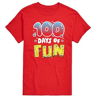 Men's SpongeBob SquarePants 100 Days Of Fun Graphic Tee