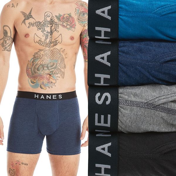 Men's HanesÂ® 4-pack ComfortBlend Fresh IQ Boxer Briefs