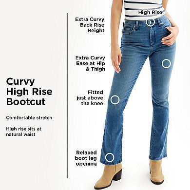 Women's Sonoma Goods For Life® High Rise Curvy Bootcut Jeans