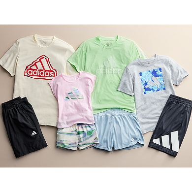 Girls 4-6x adidas Cloud Print Logo Graphic Tee & Shorts Set