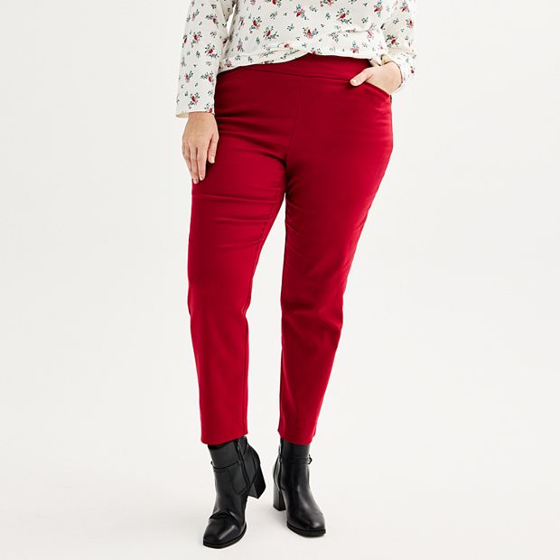 Plus Size Women's Croft & Barrow® Effortless Stretch Pull-On Straight-Leg  Pants