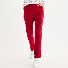 Pull-On Straight Leg Pants - Cotton Blend