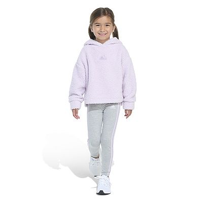 Girls 4 6 adidas Faux Sherpa Hoodie Leggings Set